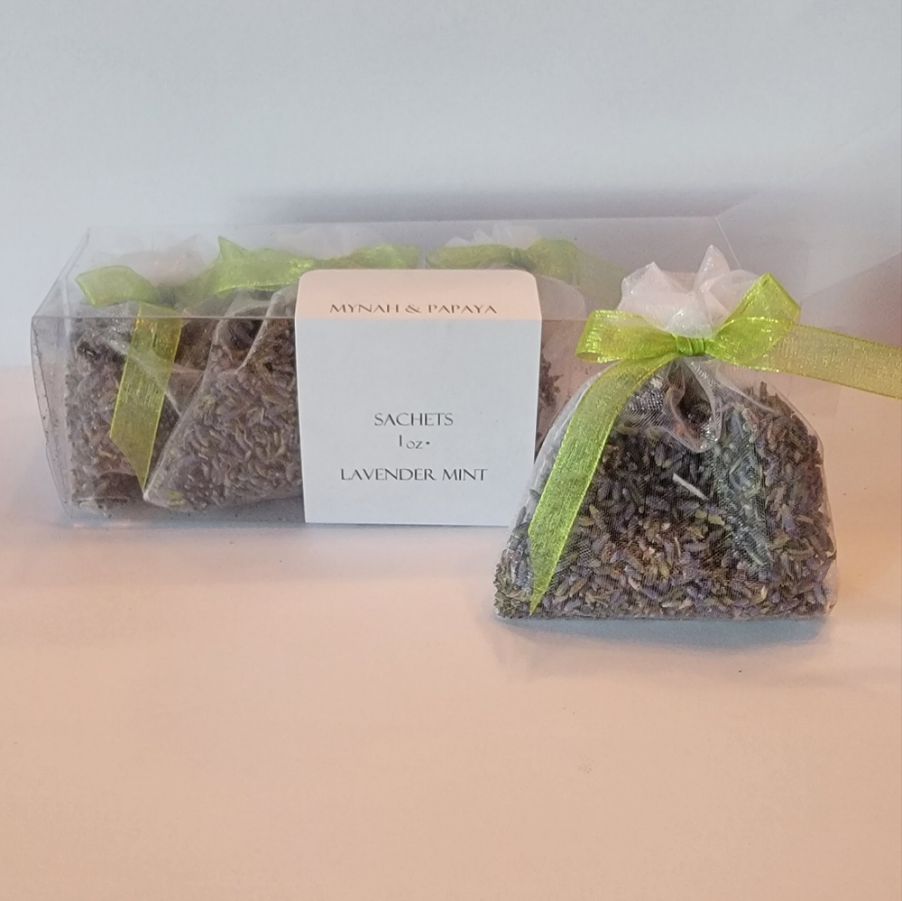 MYNAH & PAPAYA 100% NATURAL "LAVENDER MINT" SACHETS